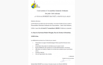 Assemblée Générale Ordinaire du J.C.Arlesien