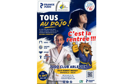 C'est la rentrée au Dojo du Judo club Arlésien Griffeuille !!!